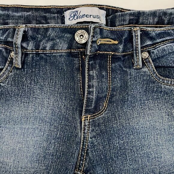 BLUE Crush Raw Edge Denim Shorts Size 1 - Picture 2 of 8